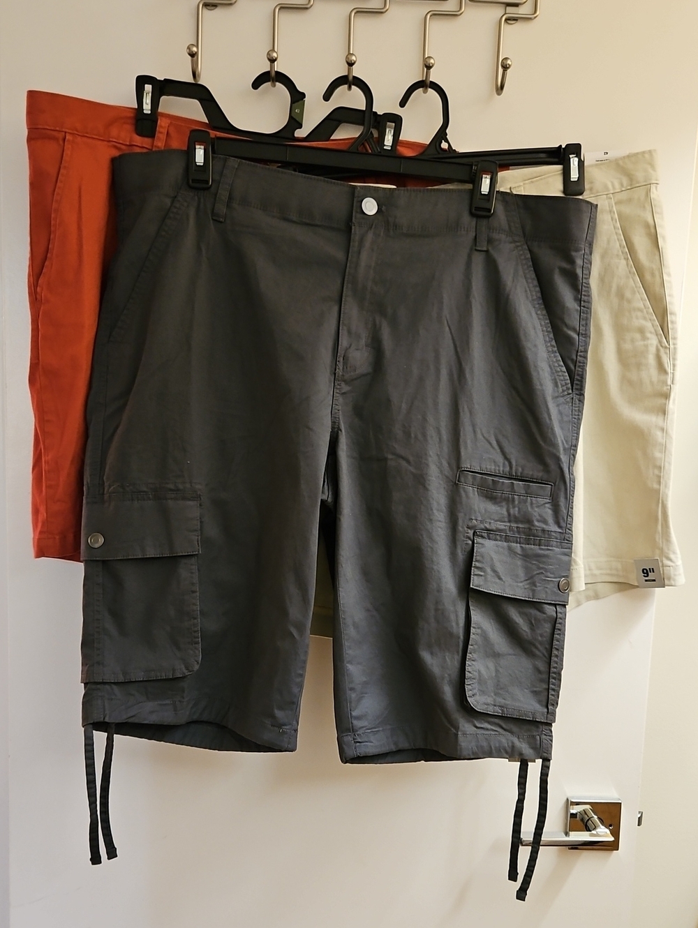 Lot of 3 George Mens Shorts Size 42 NWT Flat Front Messenger Cargo Chino Casual